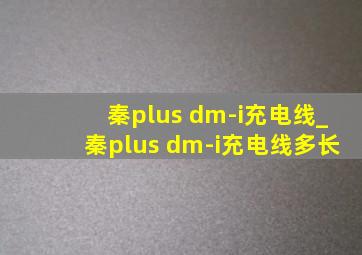 秦plus dm-i充电线_秦plus dm-i充电线多长